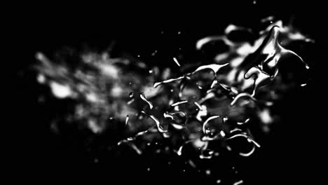 water splash on black background