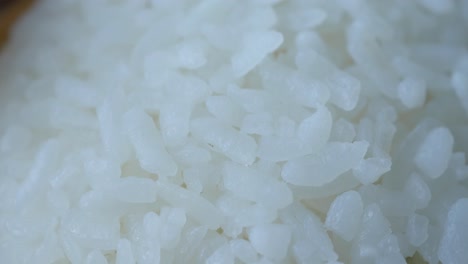 close up of cooked white rice