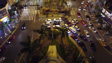 Video-De-Dron-4k-De-La-Noche-Lima,-Perú