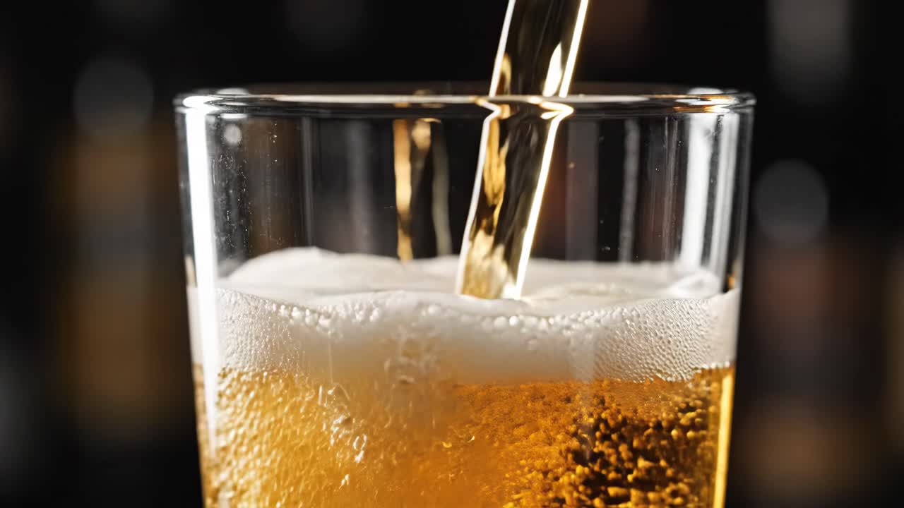 vertiendo cerveza en un vaso