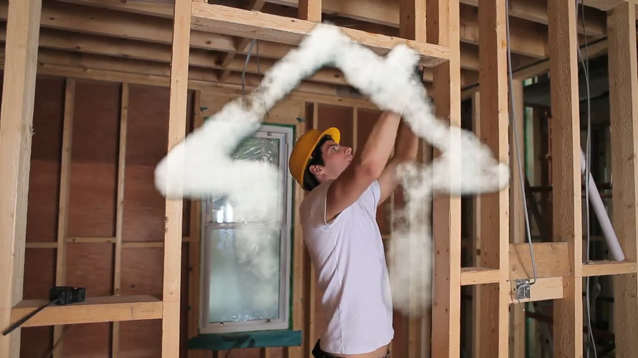 Casa dei sogni e costruttore al lavoro