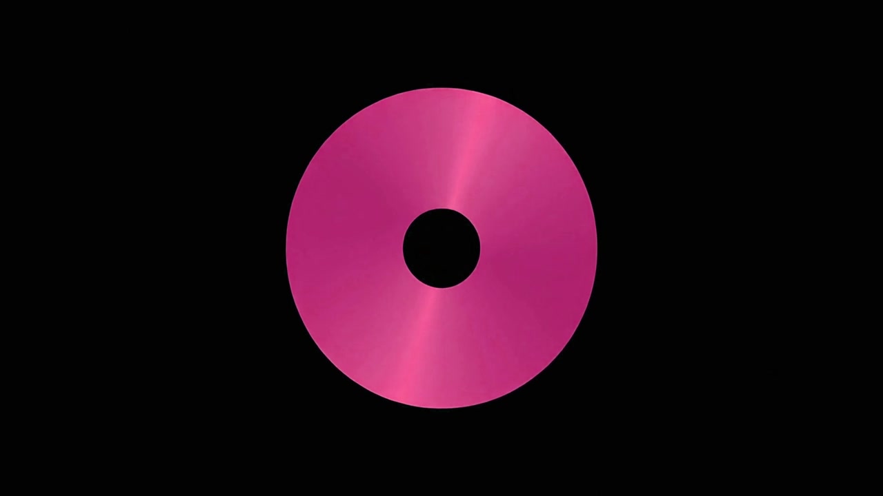 Animated Pink Metallic Concentric Circles Expanding and Contracting