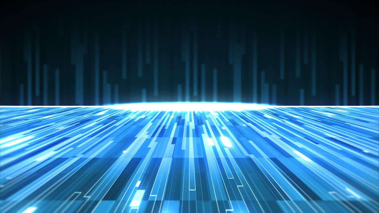 밝은 파란색 줄무와 사각형이 움직입니다.