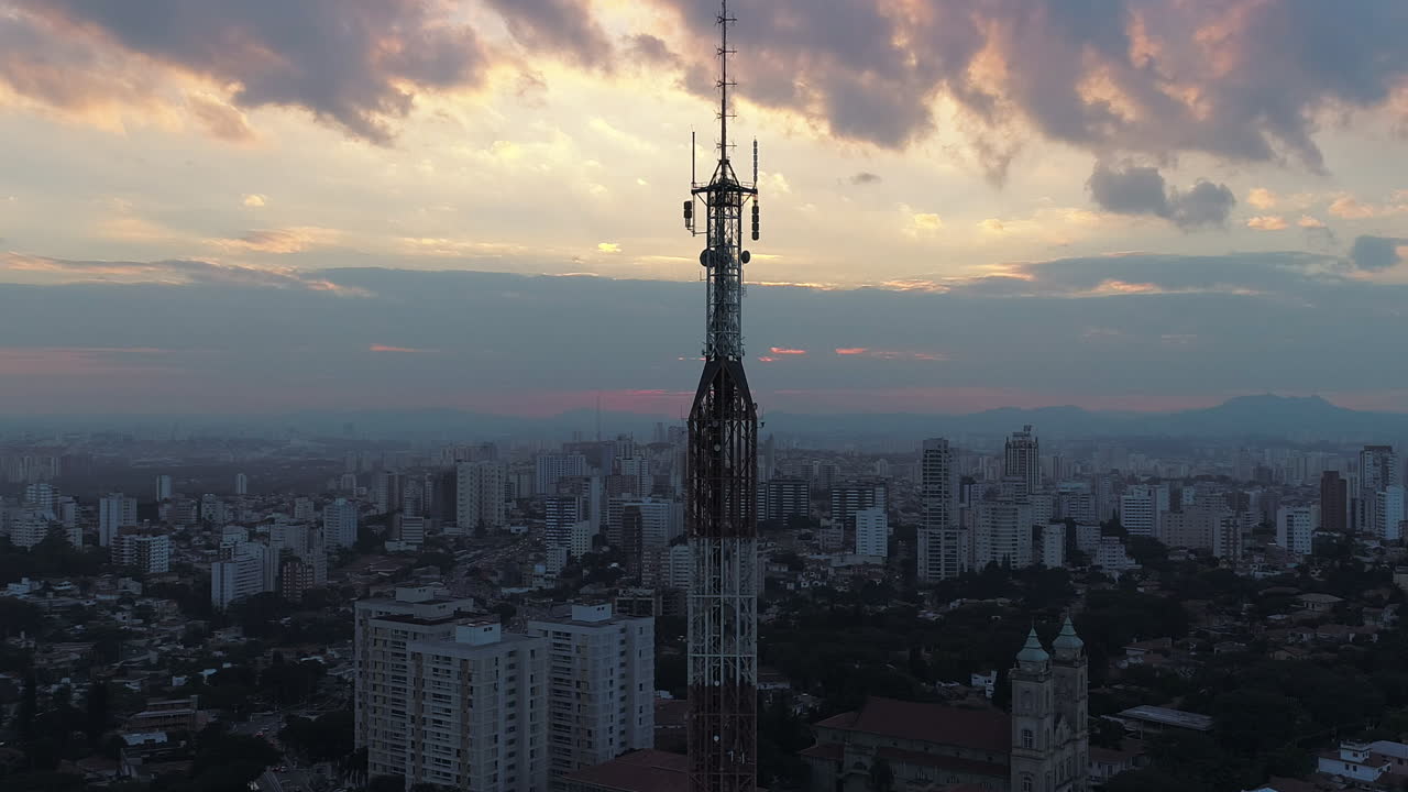 Aerial view of Sao Paulo downtown with the buildings in background, Brazil