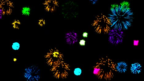fondo abstracto con fuegos artificiales. animación cg