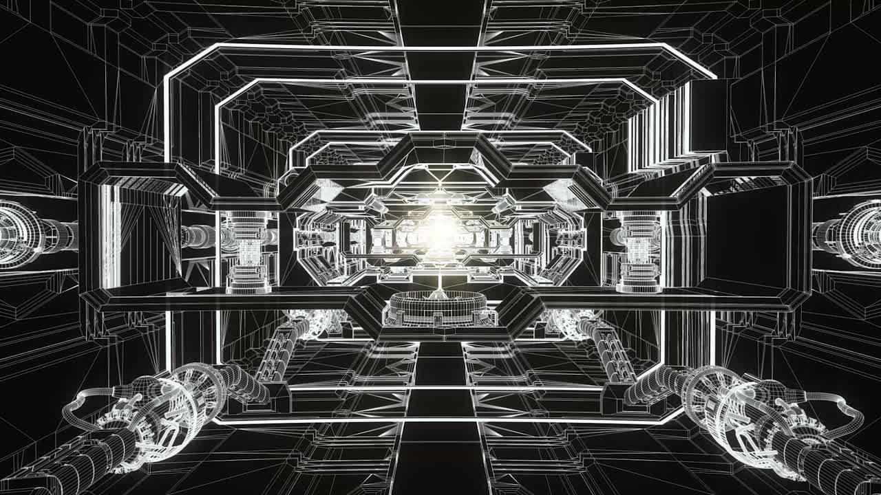 el elegante túnel de bucle de 4k cg