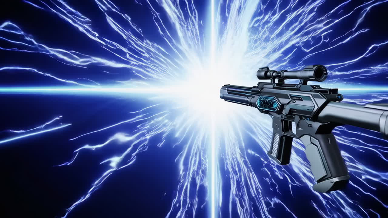 Futuristic Sniper Rifle with Energy Blast