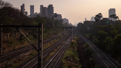 timelapse dos trens locais de mumbai