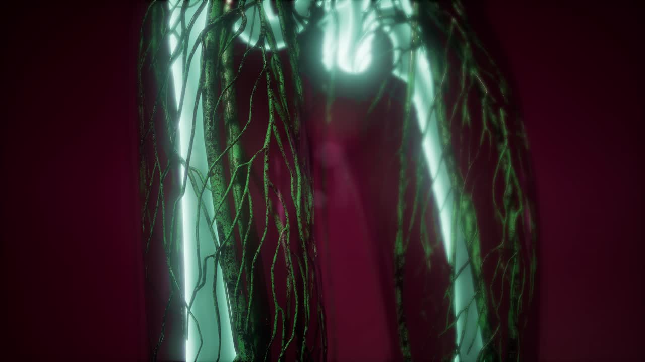 cuerpo humano con huesos esqueléticos visibles