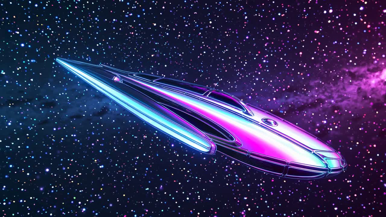 외부 우주에서 레트로 미래의 우주선