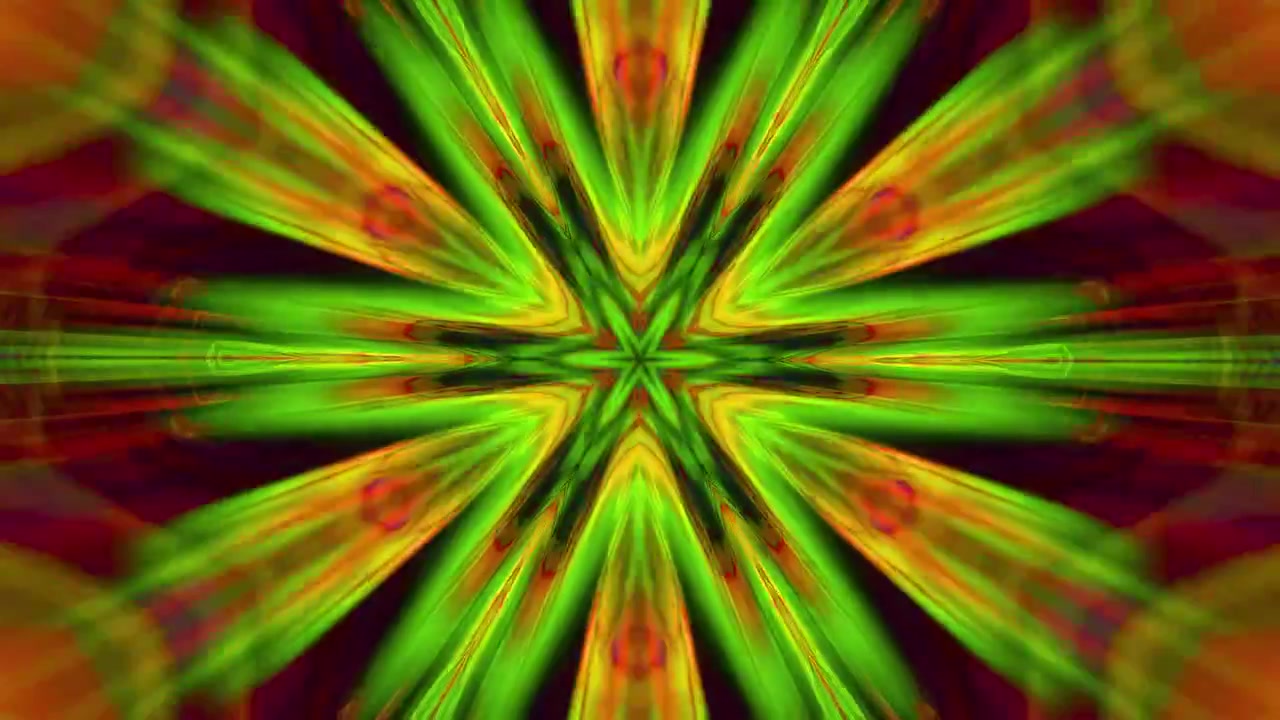 Sfondo Animato Caleidoscopico Ipnotico Verde e Rosso