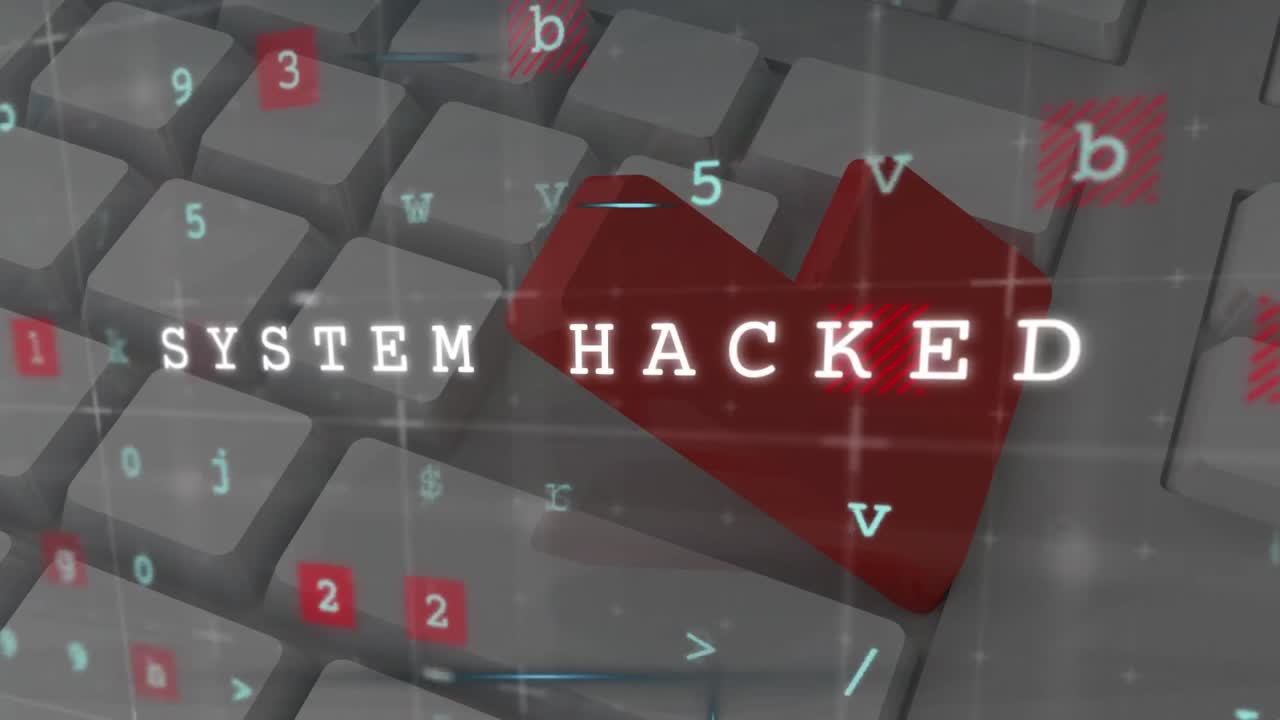 Animation of data processing over keyboard