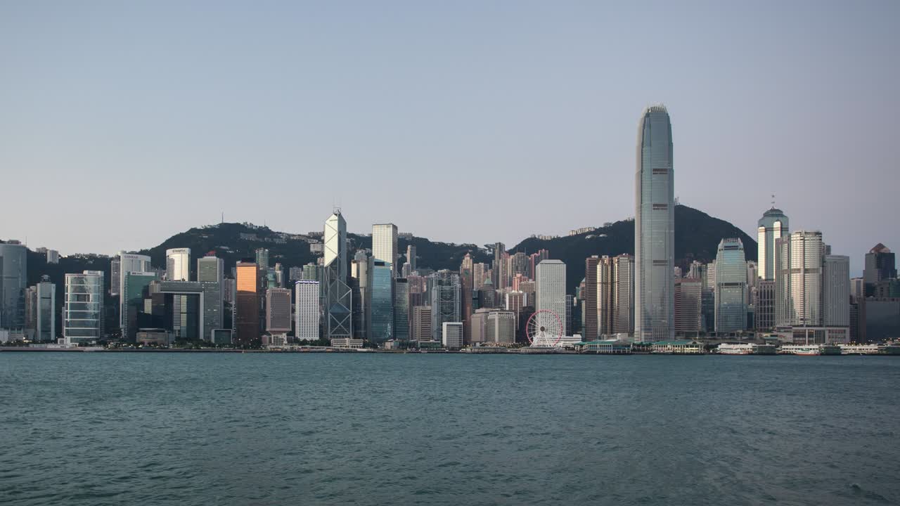 el lapso de tiempo de día a noche de hong kong