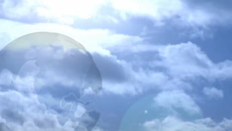 fondos de globo y nubes
