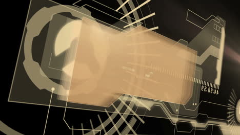 digital interface with business words