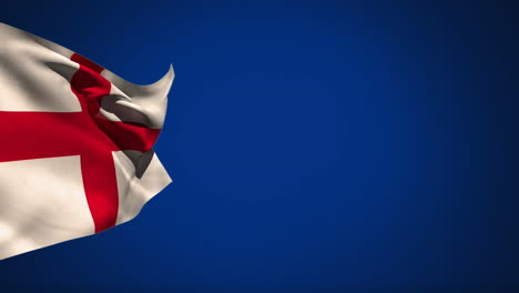 la bandera inglesa ondeando en el viento