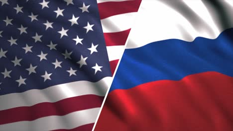 united states and russia flags