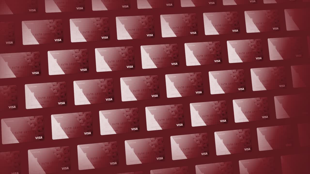 많은 줄에 떠 있는 신용카드 기호, 모션, 은색, 현대 신용카드의 아름다운 디자인, 온라인 쇼핑의 개념