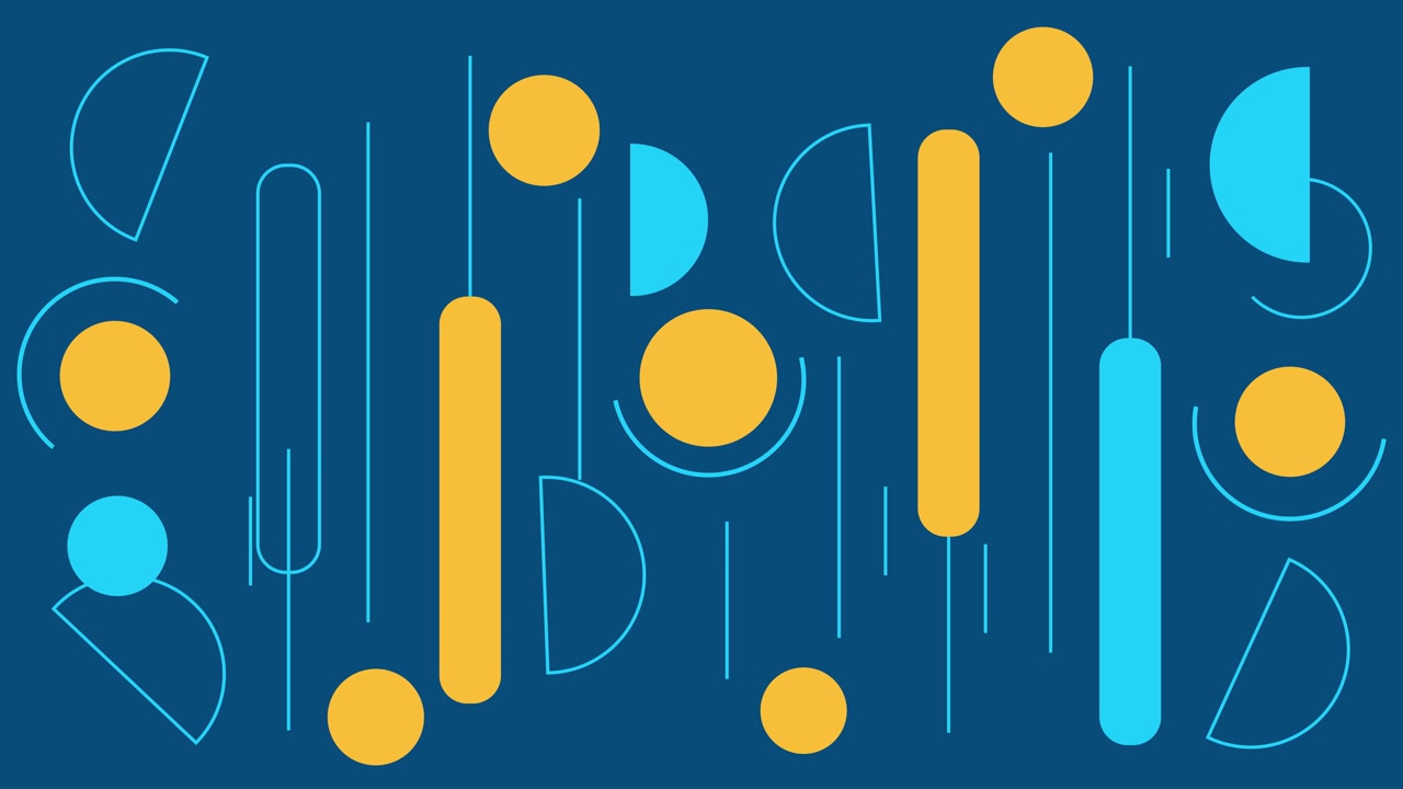 Dynamic Looping Background of Minimalist Geometric Shapes