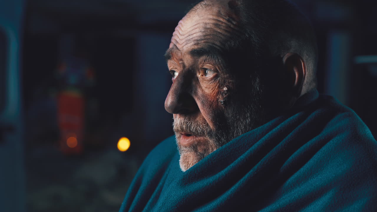 Distressed Elderly Man