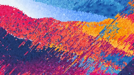abstrakte pixel-animation mit glitch- und pixel-sortierungs-effekten.