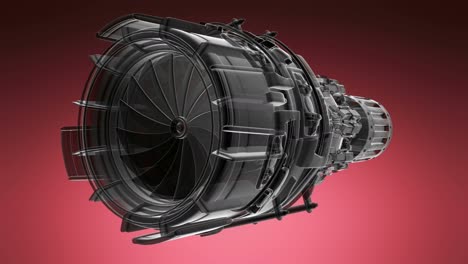 rotate jet engine turbine