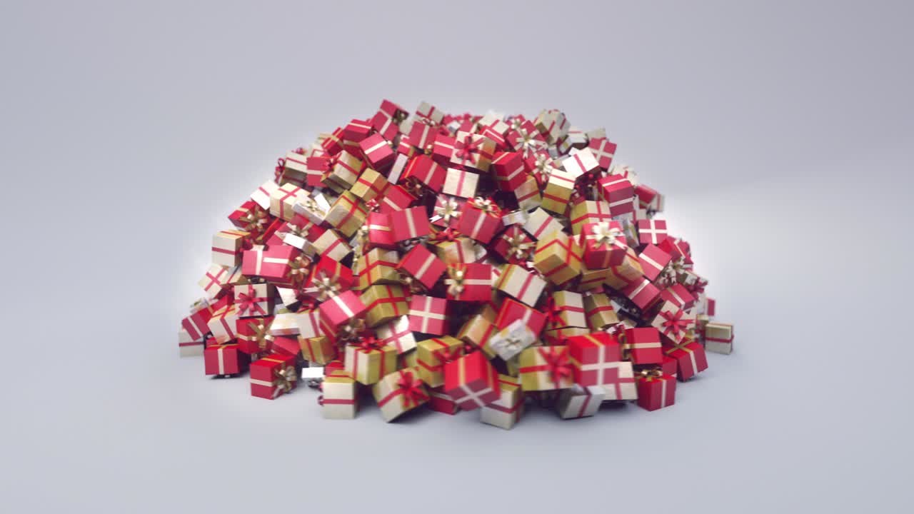 크리스마스 선물의 큰 어리 - 원활하게 루프 애니메이션