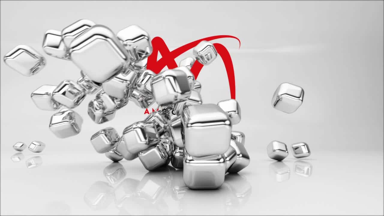 추상적인 3D 큐브