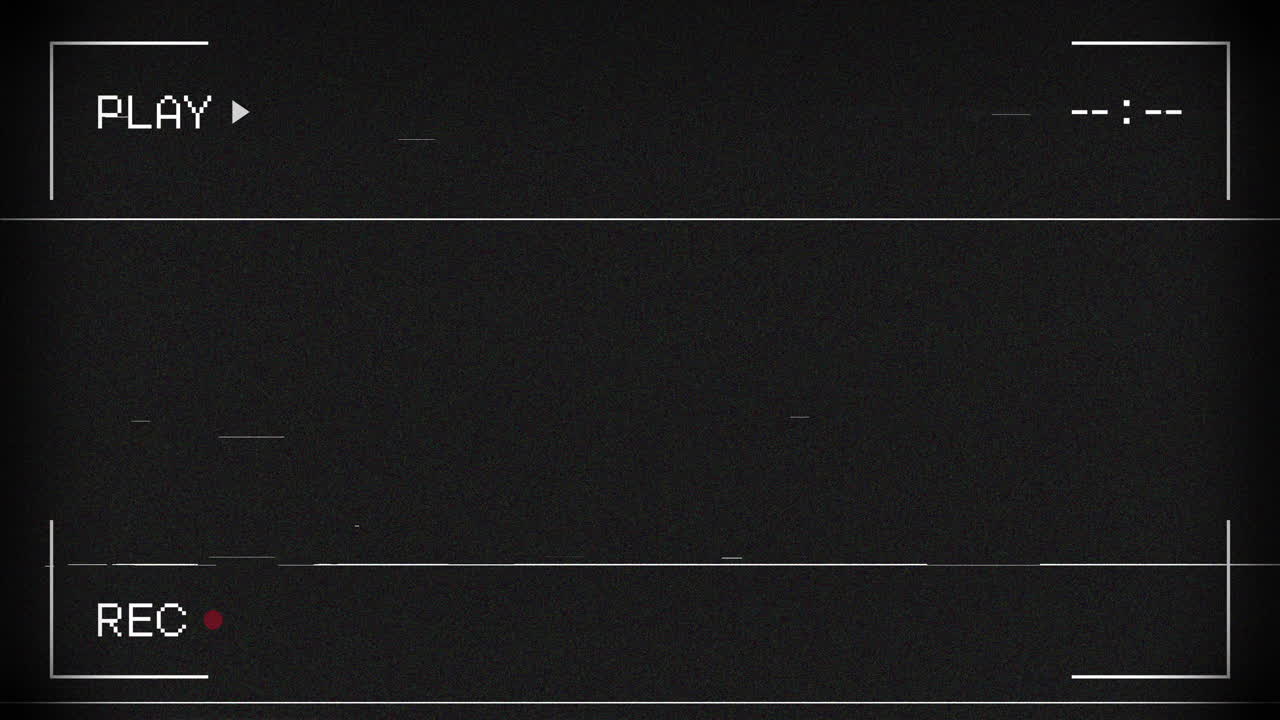 Sovrapposizione Schermo di Registrazione Videocamera VHS Retrò con Effetto Glitch