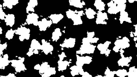 efecto gráfico de manchas blancas que se fusionan con fondo negro