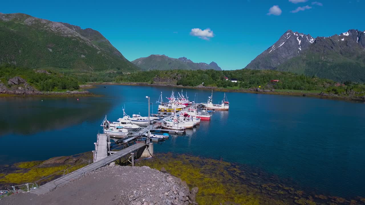imágenes aéreas de la hermosa naturaleza de noruega.
