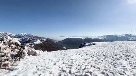 Farellones-Santiago-De-Chile-Fluss-Tag-Natur-Schnee-Und-Falcon-Pan