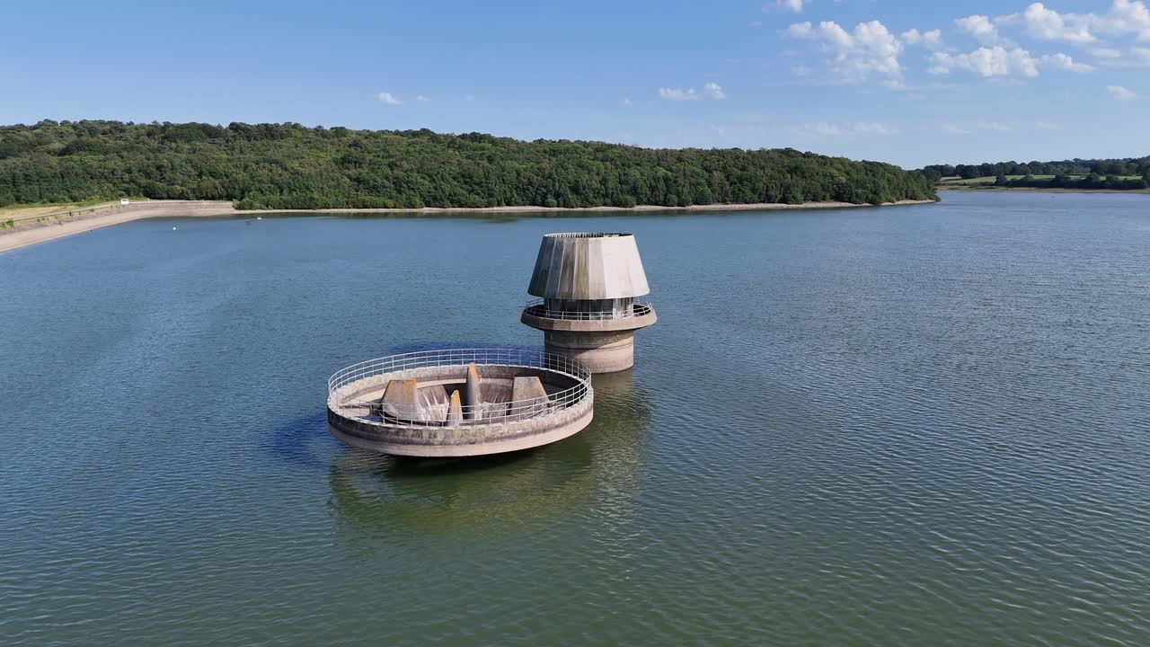 ingestión de agua bewl agua kent mayor embalse, sureste de inglaterra, avión no tripulado, aéreo