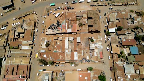 Vista-Aérea-De-La-Zona-Rural-De-Kenia--Loitokitok-Suburbs-De-Nairobi,-Kenia