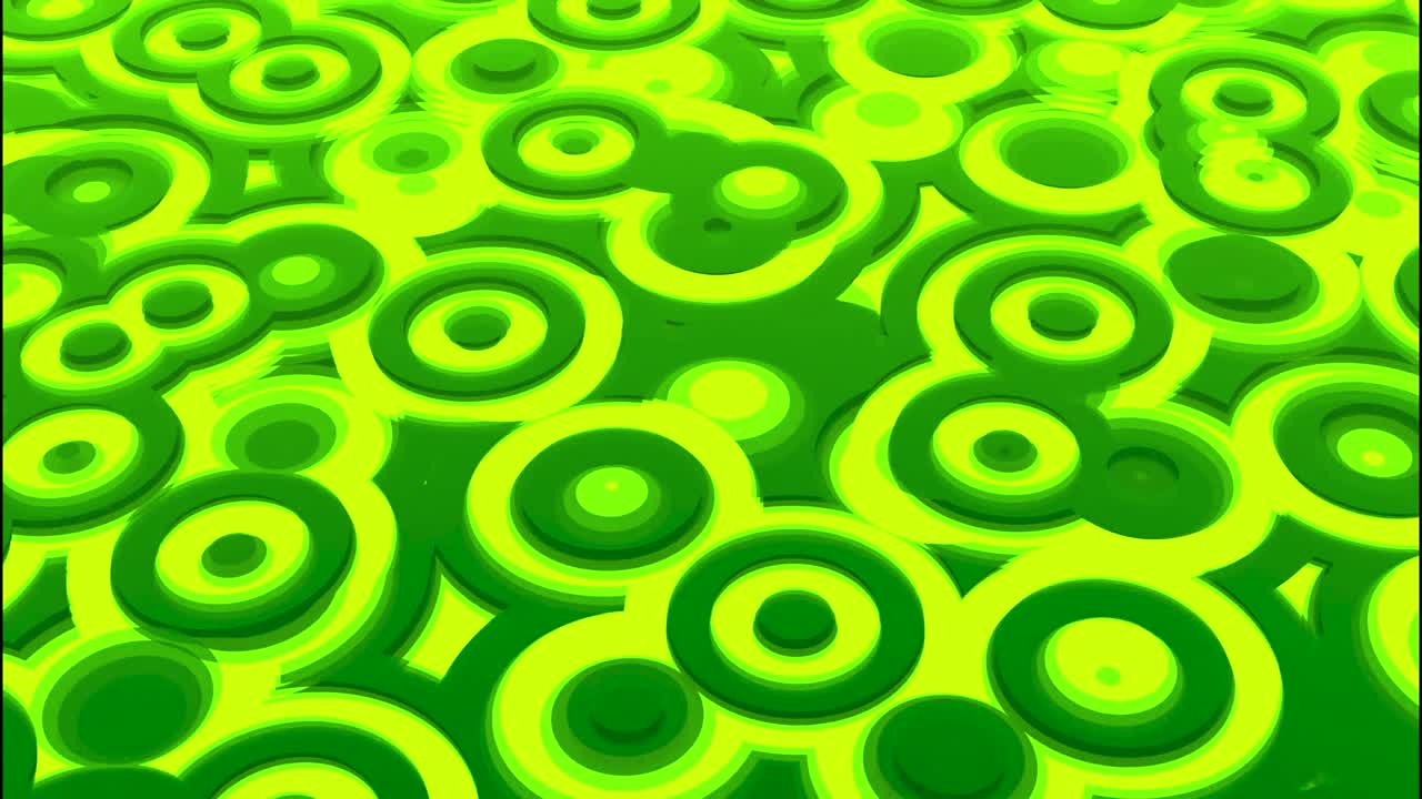 Abstract Green and Yellow Circle Pattern