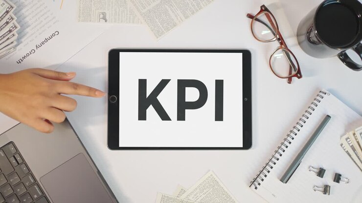 kpi que se muestra en la pantalla de una tableta