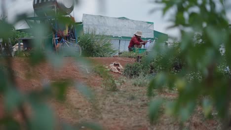 person washing clothes outdoors