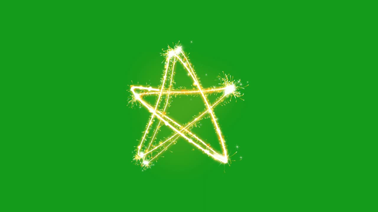 반이는 별 녹색 화면 모션 그래픽