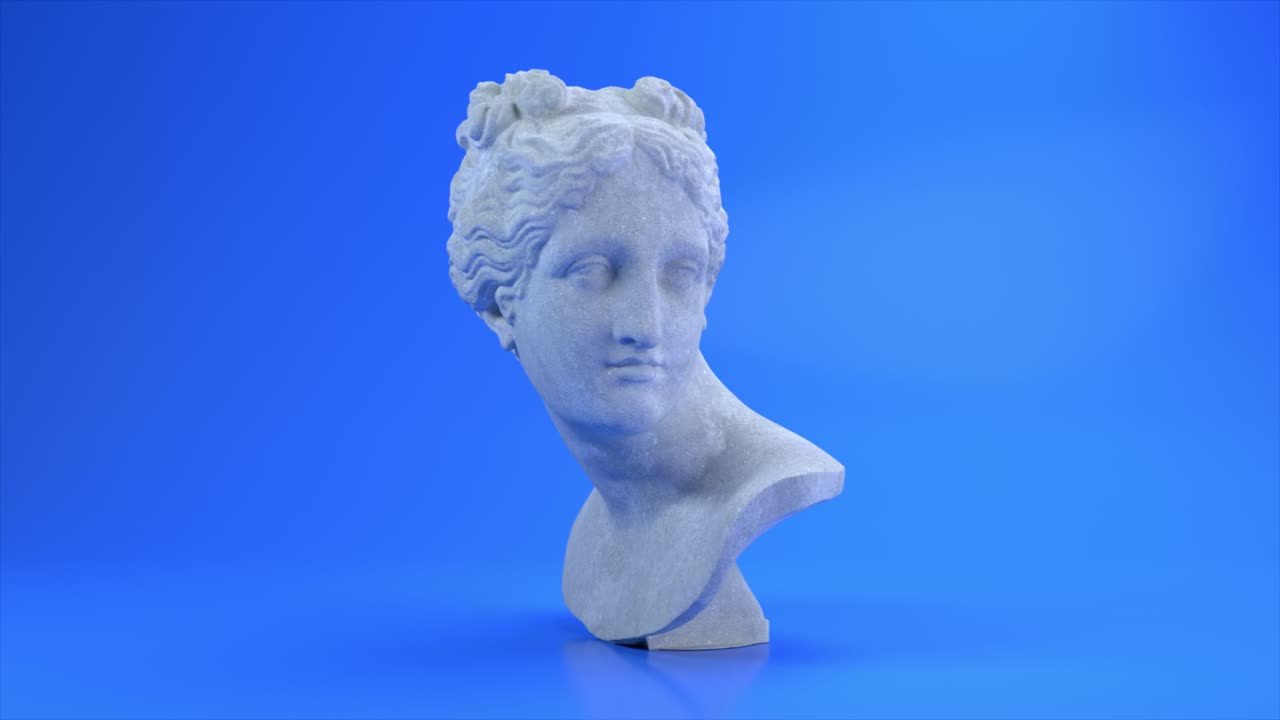 Statua a Busto Greco-Romano Antico