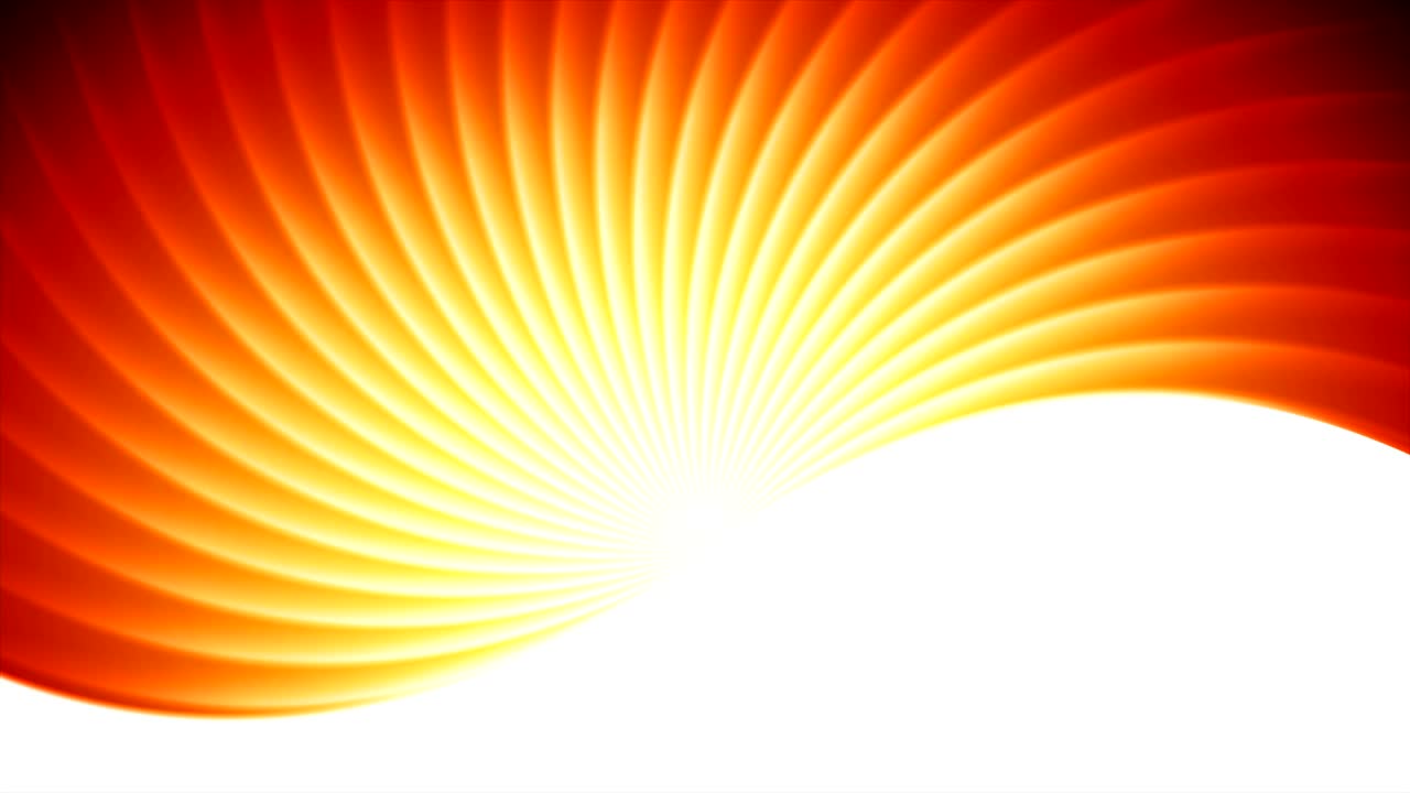 Orange sun beams abstract video animation