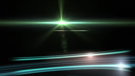 animation of glowing light with light trails on black background