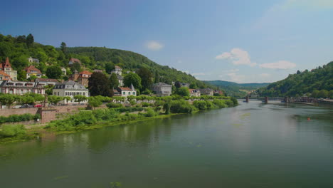 heidelberg view with river neckar on a sunny day