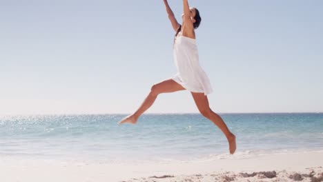 woman having fun alone