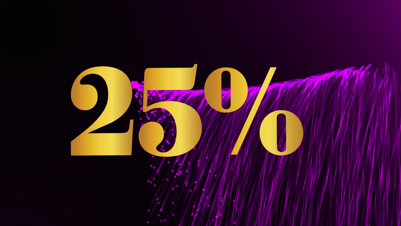 animación con un 25% de descuento sobre fuegos artificiales en fondo negro