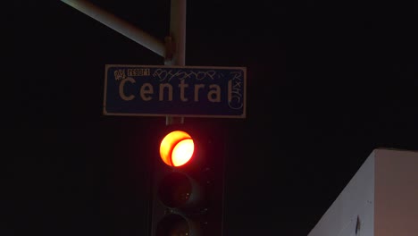 central avenue street sign in downtown la