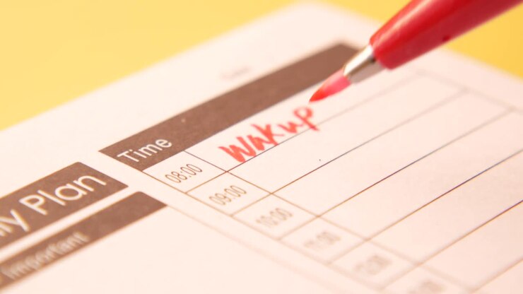 Daily Plan with Wake Up and 9AM Office Schedule