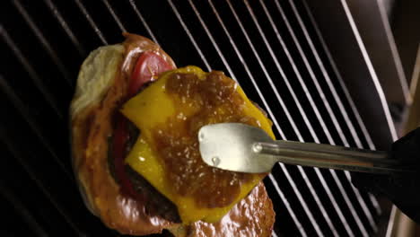 cheeseburger perfection: melting cheese on a juicy patty