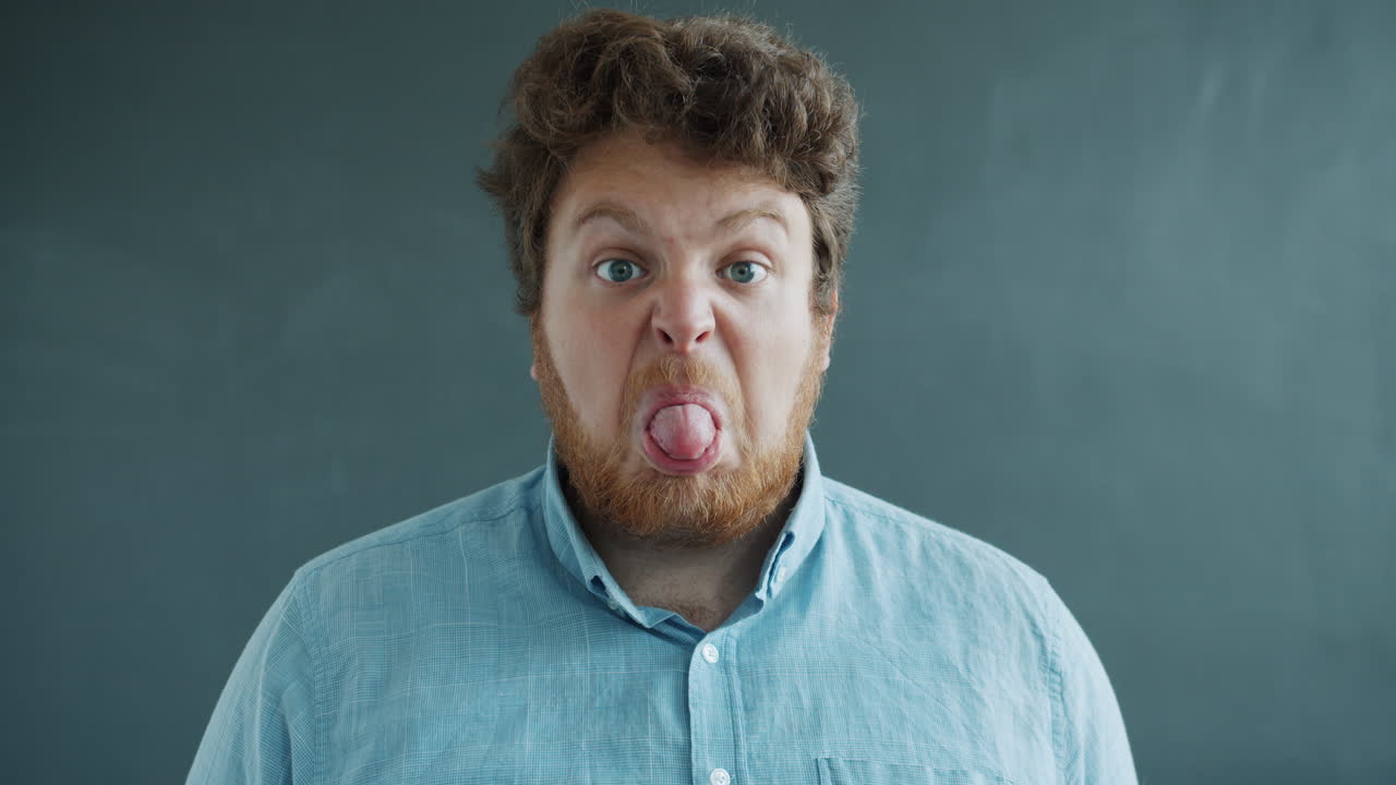 Man with funny expressions