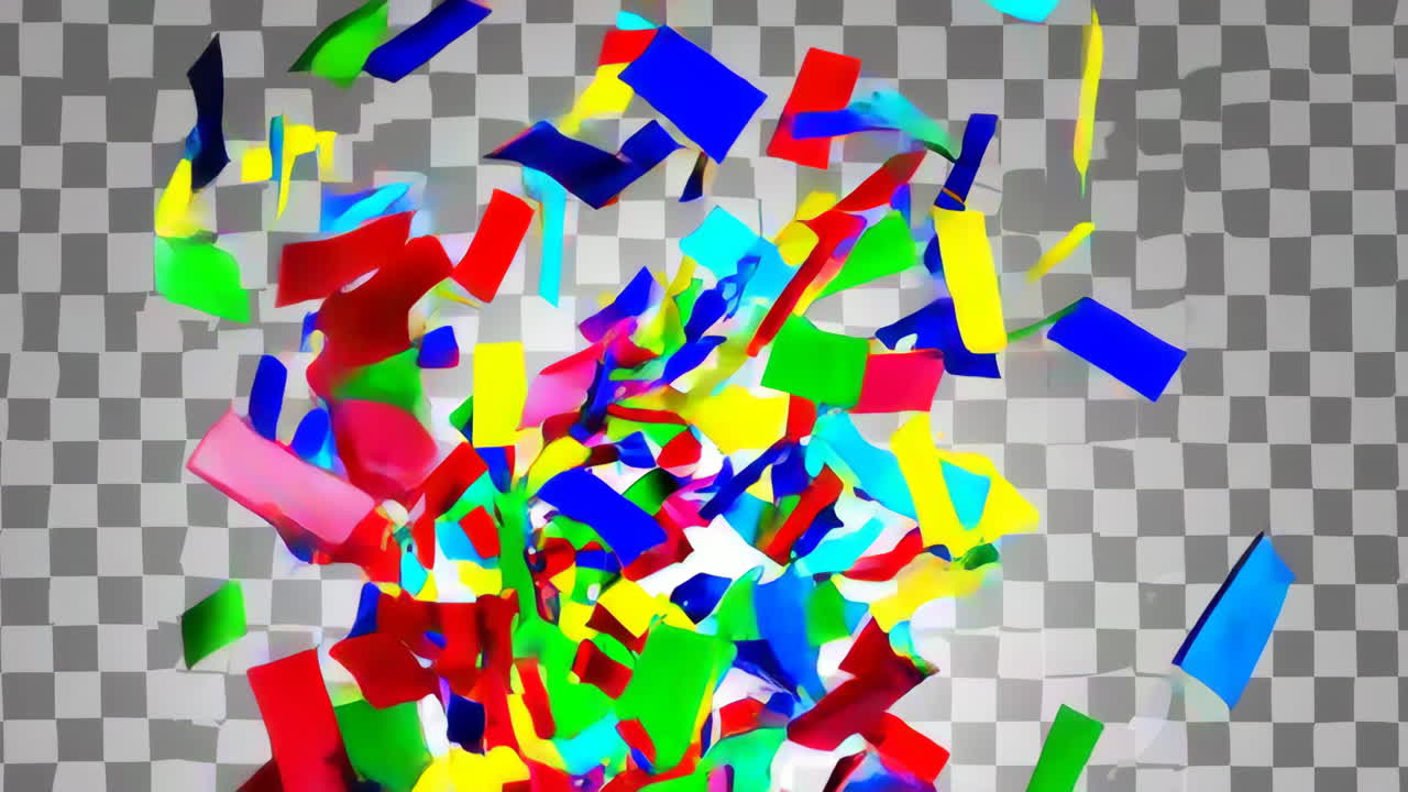 Esplosione di confetti colorati