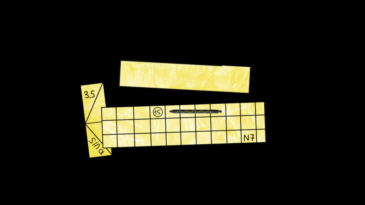 Diagram with Grid and Numbers